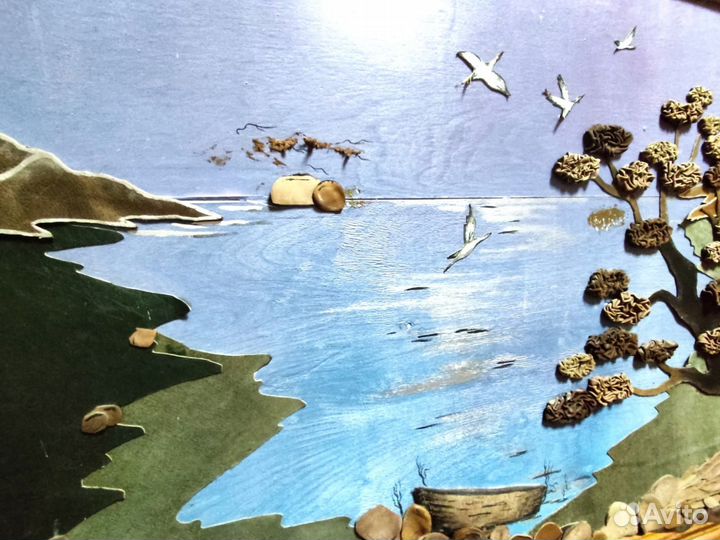 Картина из натуральной кожи