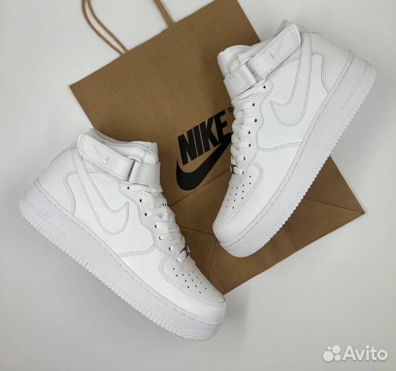 Кроссовки Nike Air Force 1 Mid high(зимние)