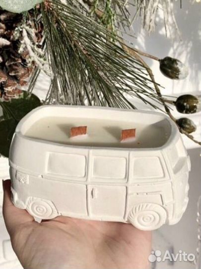 Молд силиконовая форма кашпо автобус Volkswagen