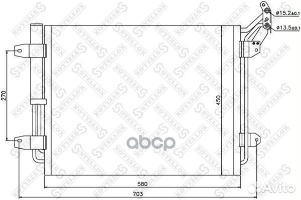 10-45198-SX радиатор конд VW Tiguan all 07 10