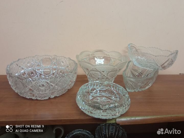 Хрусталь СССР. Лот 5 шт. Цена за все