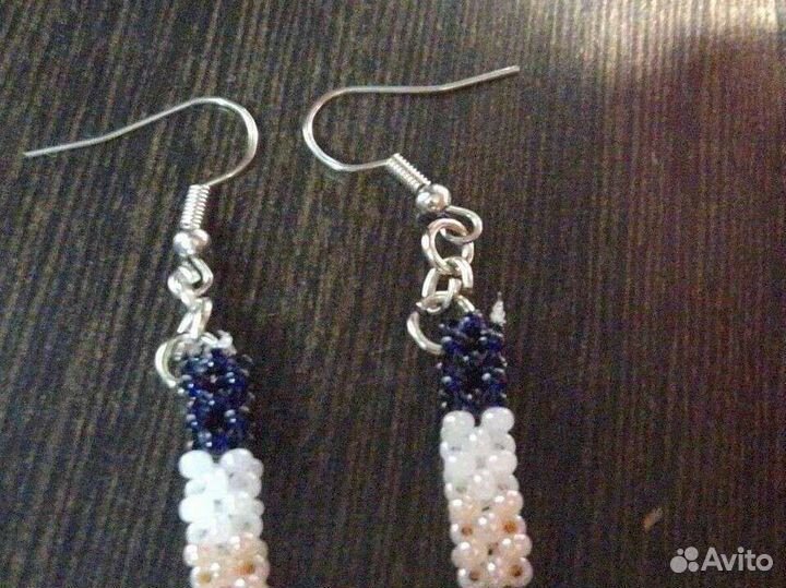 Сережки из бисера