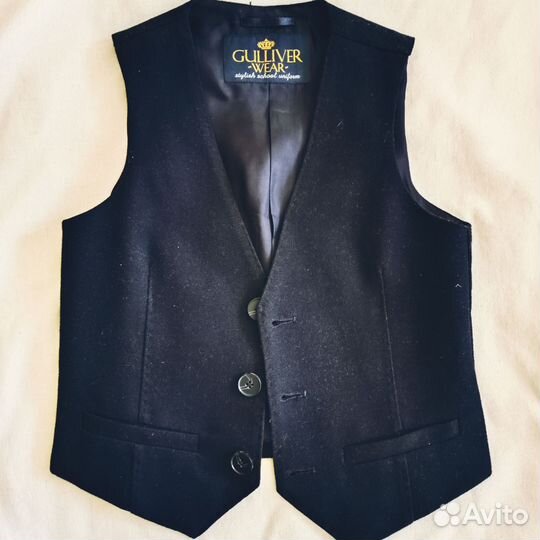 Новая жилетка Guliver школьная синяя р.140
