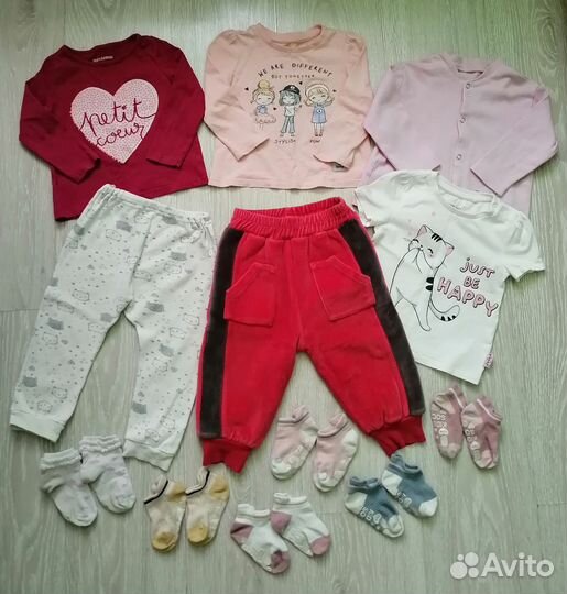 Вещи и обувь на девочку 80-92см