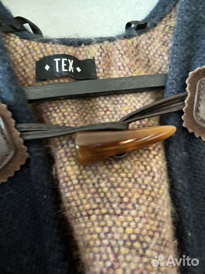 Винтажное пончо шерсть, рог