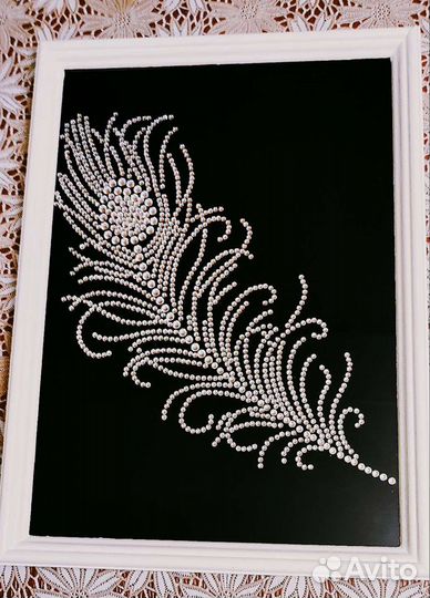 Интерьерная картина из страз