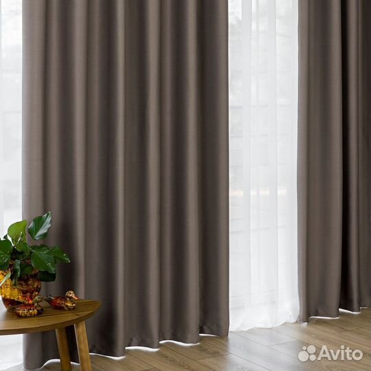 Комплект штор блэкаут Марсель Кофе с молоком