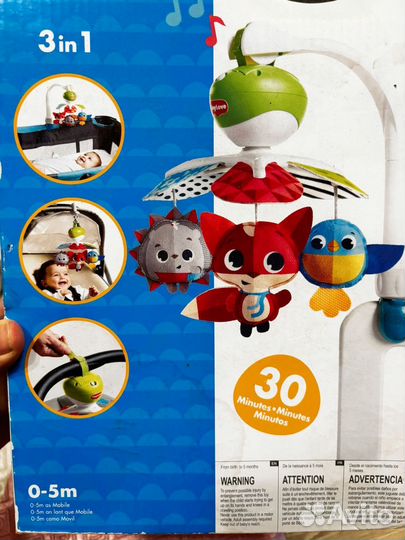 Мобиль 3 в 1 take along Tiny Love