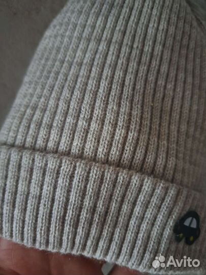 Зимняя шапка для новорожденных с завязками