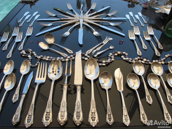 Сервировочный набор, серебро 925 для стола, Уоллес