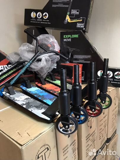 Самокат трюковой Stunt scooter металич колеса