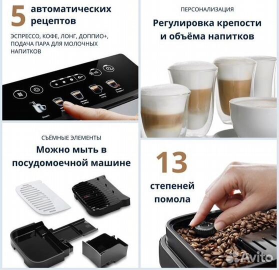 Кофемашина DeLonghi ecam 290.61.B (новая, на гар.)