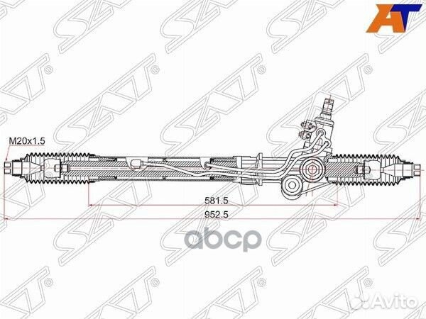 Рейка рулевая Toyota Land Cruiser Prado 96-02 R