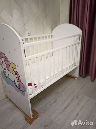 Кроватка детская + матрас новый