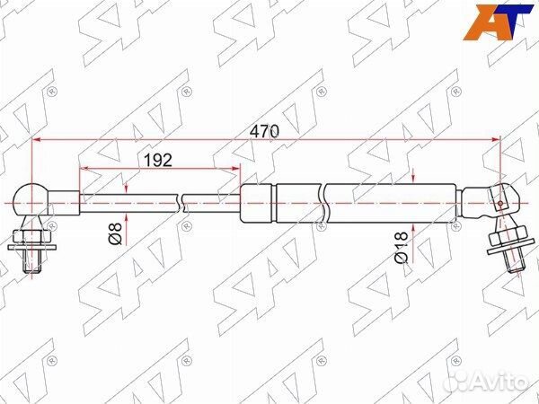 Амортизатор капота toyota chaser