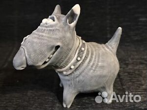 Бультерьер фигурка мраморная крошка шарж М.Бруй