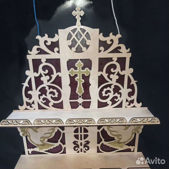 Иконостас полочка для икон прямая