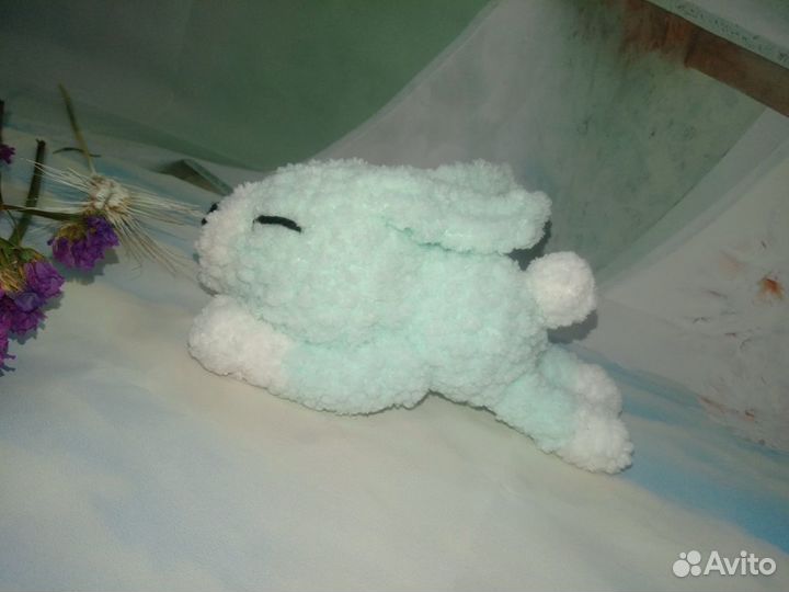 Вязаные игрушки сплюшки зайчик и лиса handmade