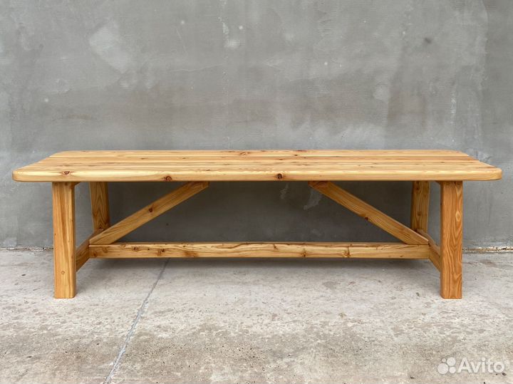 Лавка для бани из лиственницы
