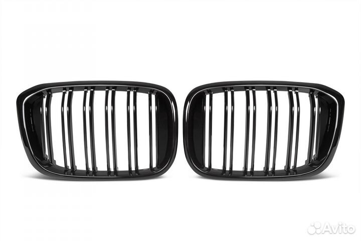 Решетки радиатора ноздри BMW X3 G01 X4 G02 черные