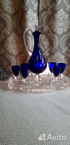 Графин с рюмками богемия