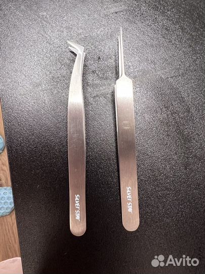 Пинцеты 2 шт для наращивания Silver Star