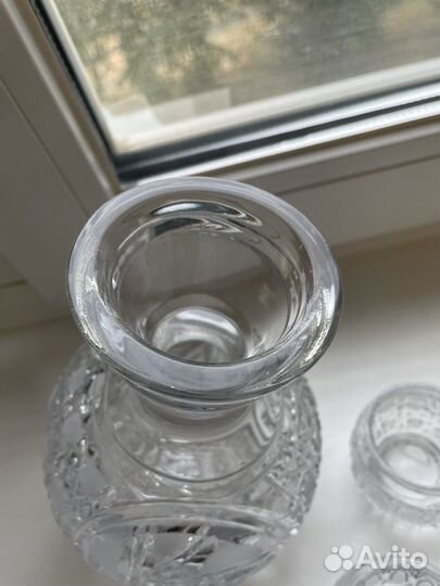 Хрустальный графин и рюмочки СССР