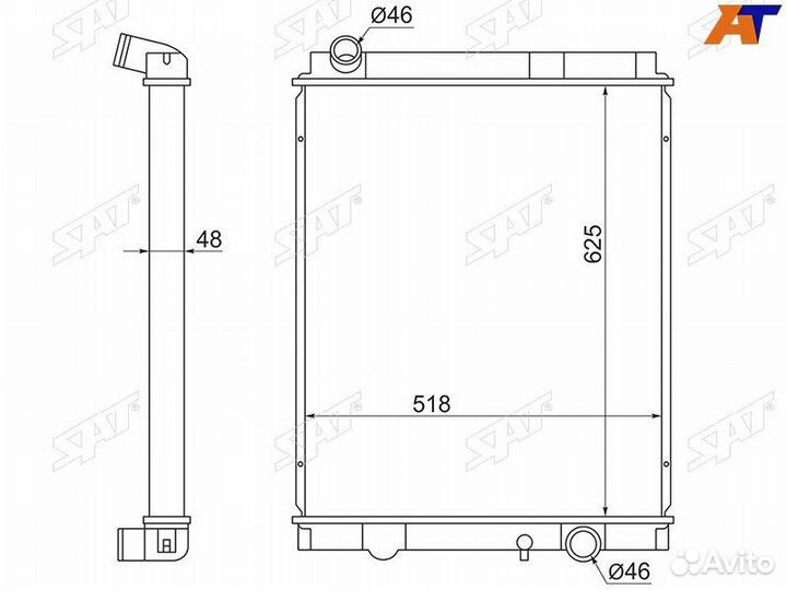 Радиатор Mitsubishi Fuso Canter FE7 02-12 Fuso Can