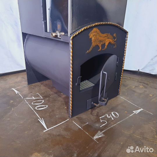 Печь с закрытой каменкой из 530-й трубы