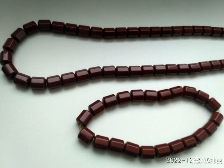 Турмалиновый комплект (бусы+браслет) Ю.Корея