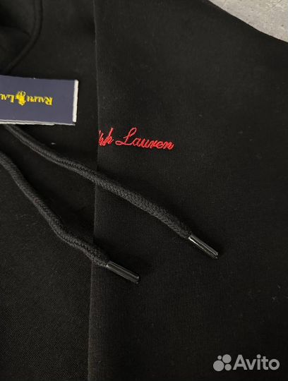 Толстовка Polo Ralph Lauren черная флисовая