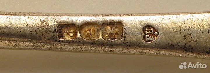 Набор ложек серебро позолота 925 проба Англия