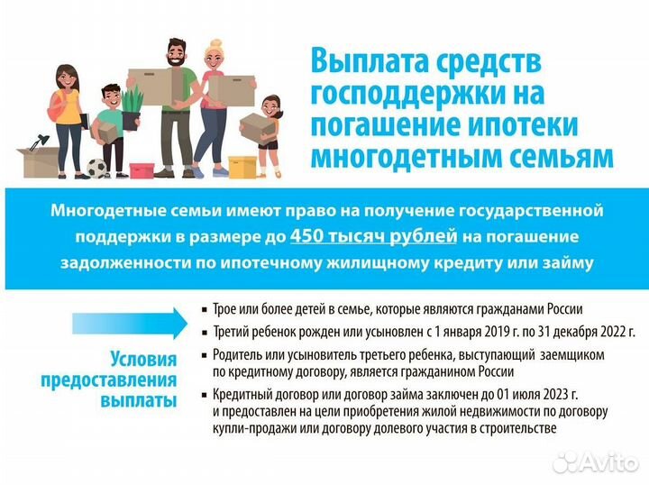 Господдержка. Многодетным. Ипотека