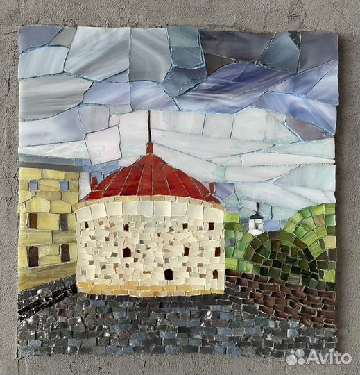 Картина. Панно. Мозаика из витражного стекла