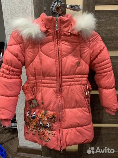 Зимний пуховик для девочки 116