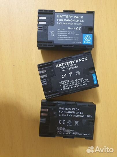 Комплект аккумуляторов для Canon 60d 70d 80d и др