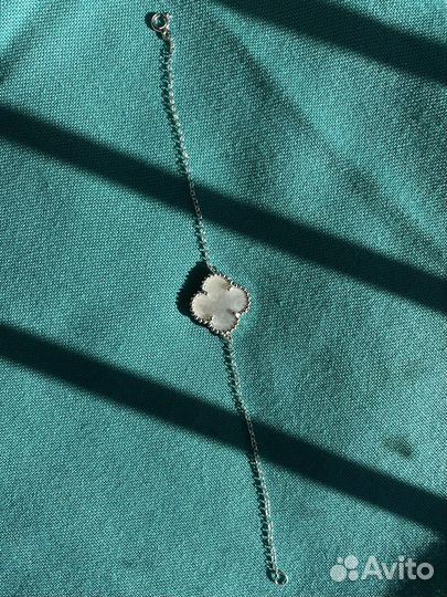 Браслет. Серебро. Клевер