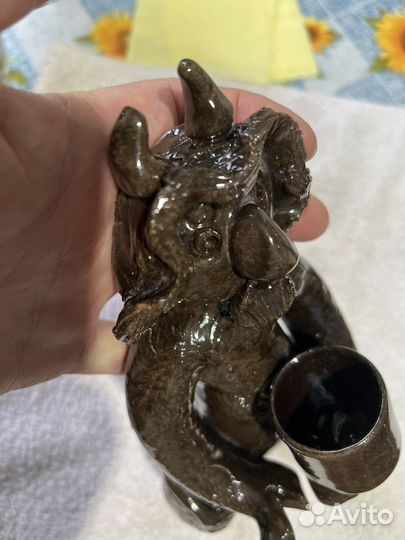 Чёрт глиняный,фигурка