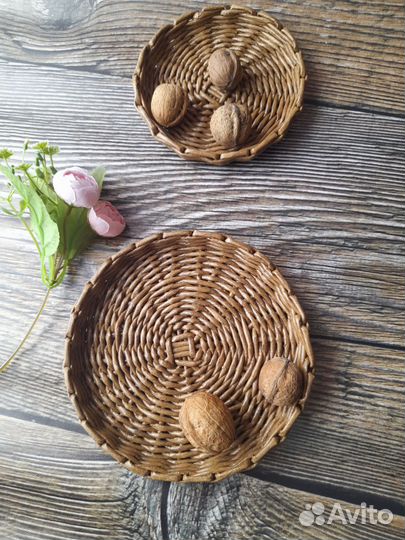 Тарелка плетеная под сухофрукты и орехи