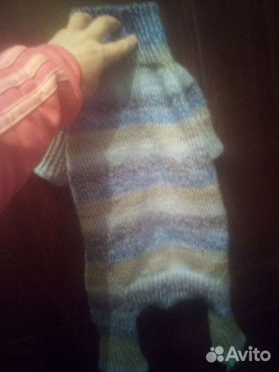 Свитер для маленькой собачки. Тёплый вязанный