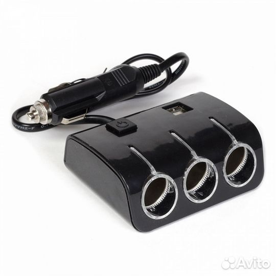 Разветвитель авто Olesson NO.1506 (2USB /3Sockets)