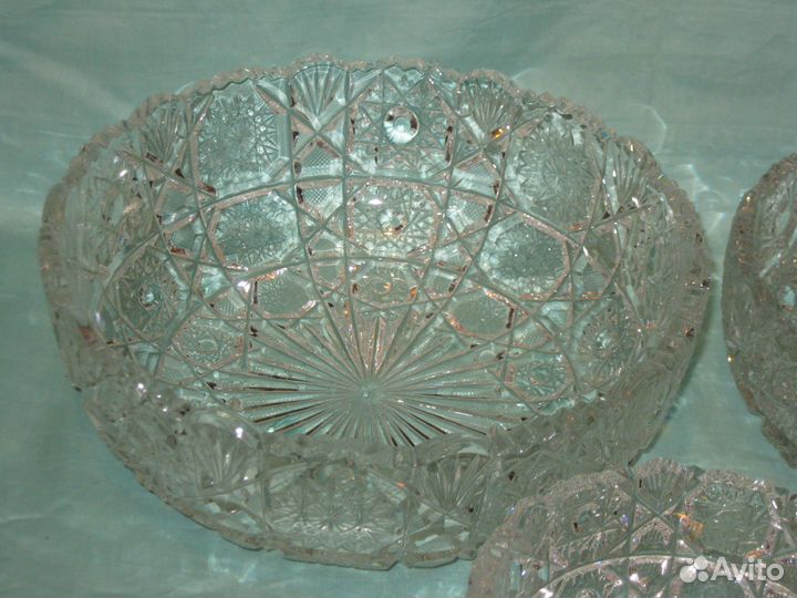 Набор салатников. Хрусталь. СССР