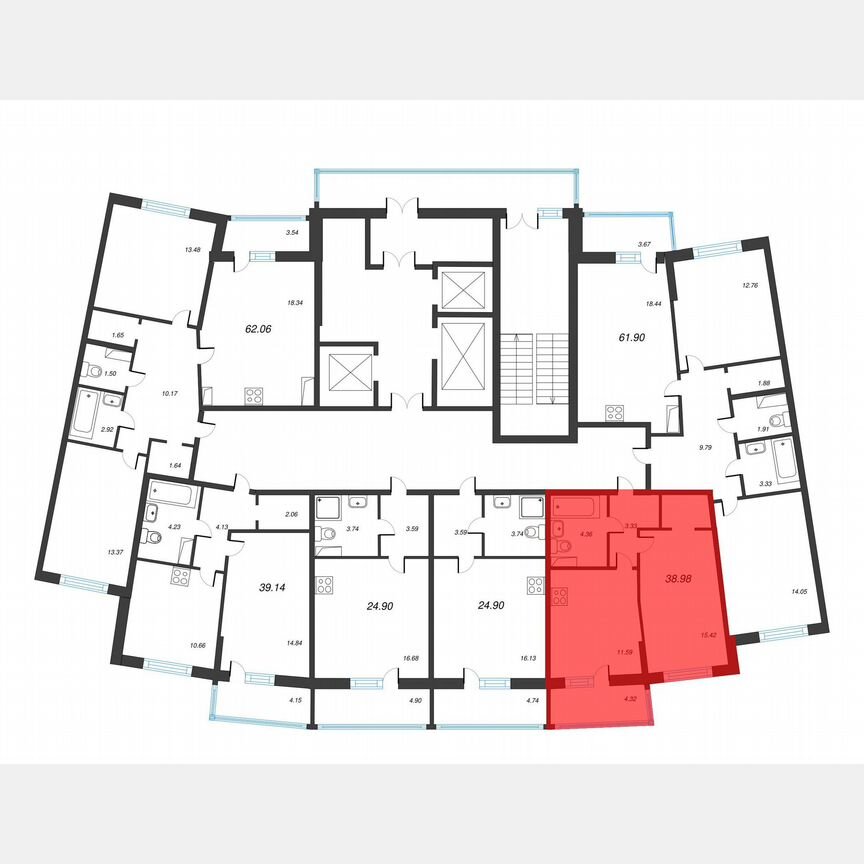 1-к. квартира, 41,7 м², 7/22 эт.