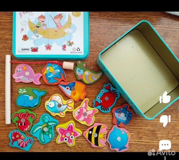 Обучающая игра рыбалка магнитная развивающая Океан
