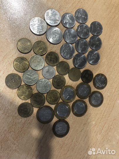 Монеты разные,2р, биметалл 10р.древние города