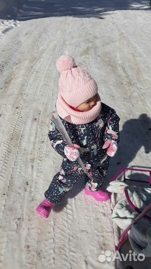 Зимний комбинезон для девочки 86 92 один сезон