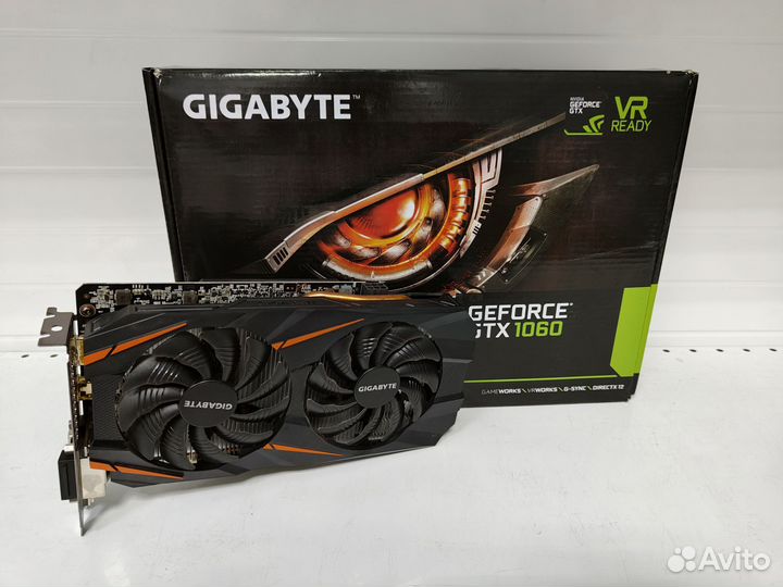Видеокарта GTX 1060 6Gb Gigabyte Windforce