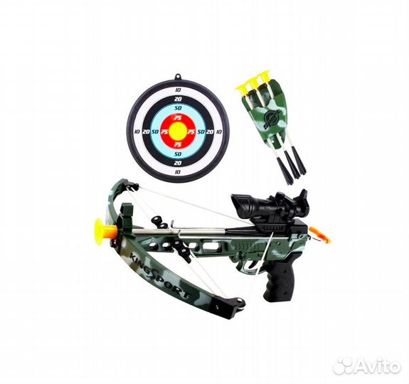 Тир арбалет с стрелами и мишенью аналог лук