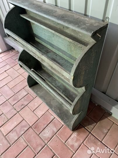 Шкаф навесной старинный полка дерево