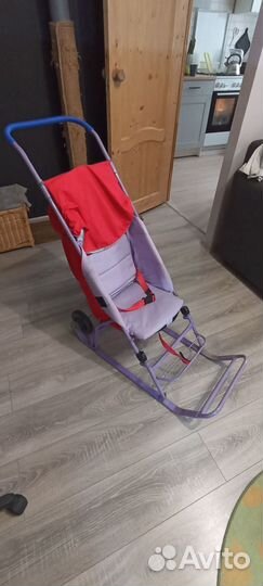 Детские санки с колесами